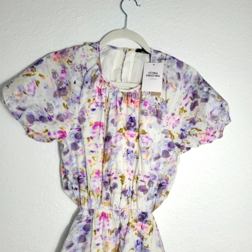 Flora Obscura X J.Crew side cutout dress in kaleidoscope floral Size 0  NEW